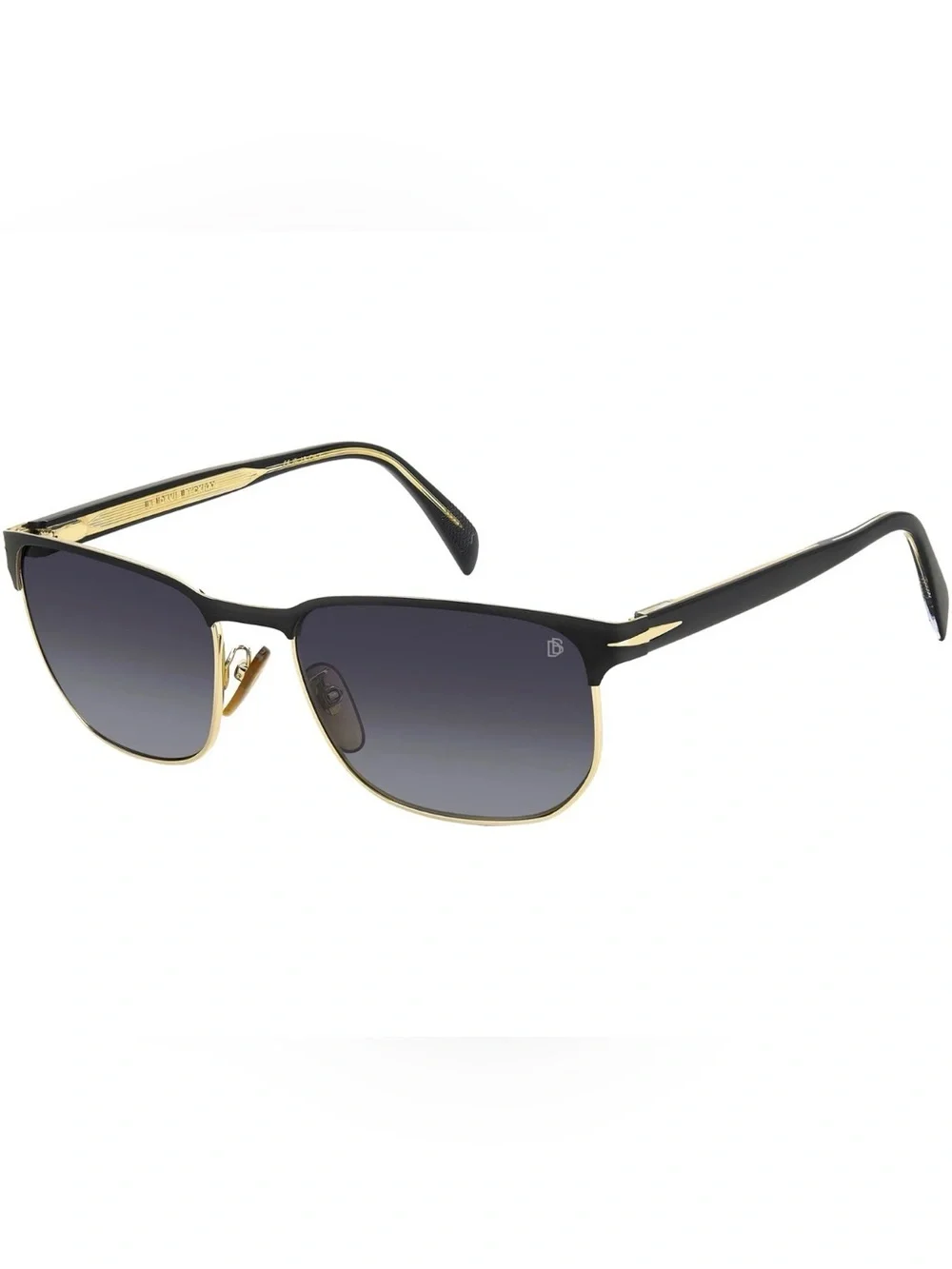 David Beckham DB1131S 0146 90 Matte Black Gold Soft Square Sunglasses Flex Hinge